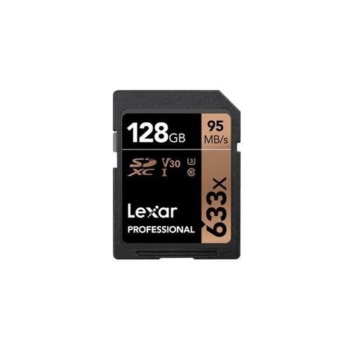 Lexar Professional - Carte mémoire flash - 128 Go - Video Class V30 / UHS-I U3 / Class10 - 633x - SDXC UHS-I