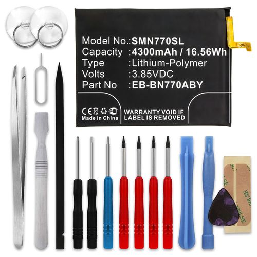 Batterie Pour Samsung Galaxy Note 10 Lite (Sm-N770) - Eb-Bn770aby (4300mah) + Set De Micro Vissage, Batterie De Remplacement