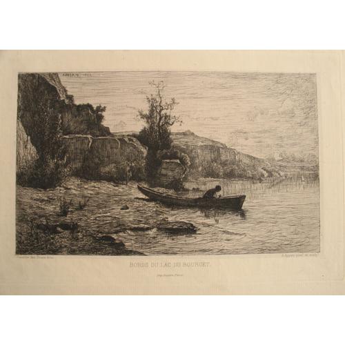 Adolphe Appian (1818-1898): "Bords Du Lac Du Bourget" - Eau-Forte Originale