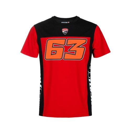T-Shirt Dual Ducati Corse Francesco Bagnaia 63 Homme Rouge