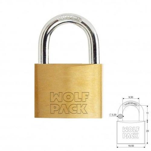 Cadenas Wolfpack laiton anse normale 20 mm.