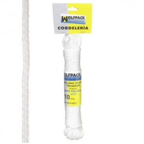 Corde tressée en plastique blanche (écheveau 10 m)