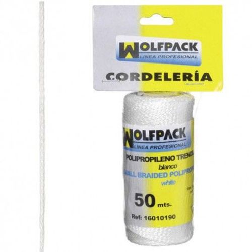 Corde tressée polypropylène blanche (bobine 50 mètres)