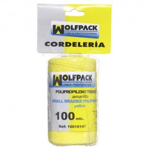 Corde tressée polypropylène jaune (bobine 100 mètres)