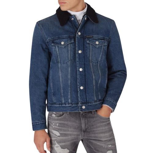 Veste Calvin Klein Foundation Sherpa Homme Bleu