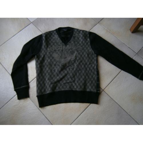 pull noir et gris taille M marque ZARA col en V EN TR S BON tat