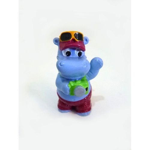 Figurine Happy Hippo Click Photographe Vacances Hippopotame Bleu 4 Cm Oeuf Kinder Surprise Cruise Holyday Egg Toys 1992