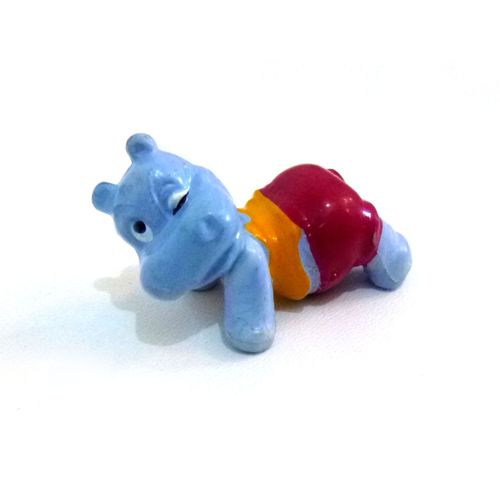 Figurine Happy Hippo Relax Sport Gymnaste Gymnastique Vacances Hippopotame Bleu 4 Cm Oeuf Kinder Surprise Cruise Holyday Egg Toys 1992