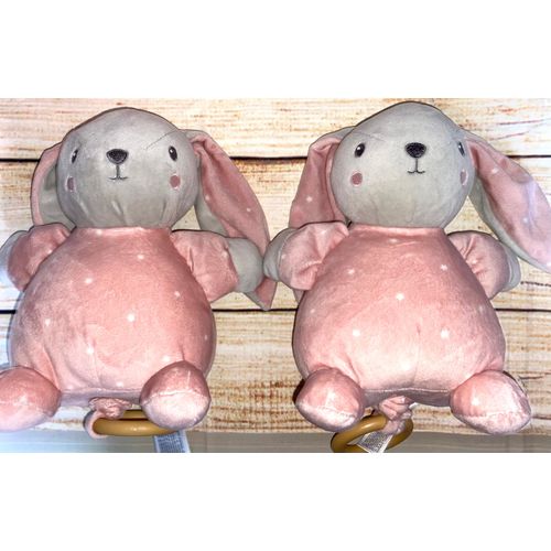 Doudou Lapin Musical Rose Etoiles Kiabi Lot De Deux Lapins Jouets Boite A Musique Simba Toys Benelux Peluches Musicales Bebe Naissance