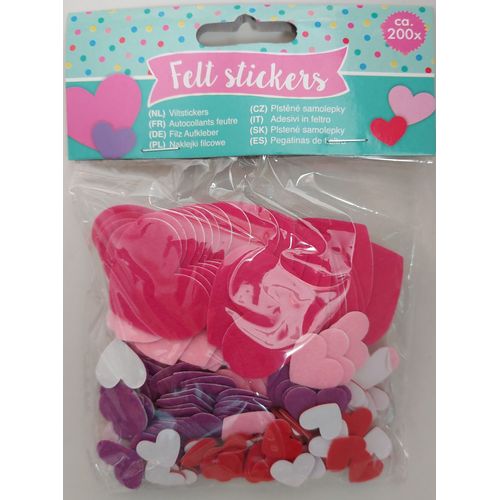 Coeurs Autocollants En Feutrine - 4 Couleurs 3 Tailles - Scrapbooking, Carterie, Décoration...