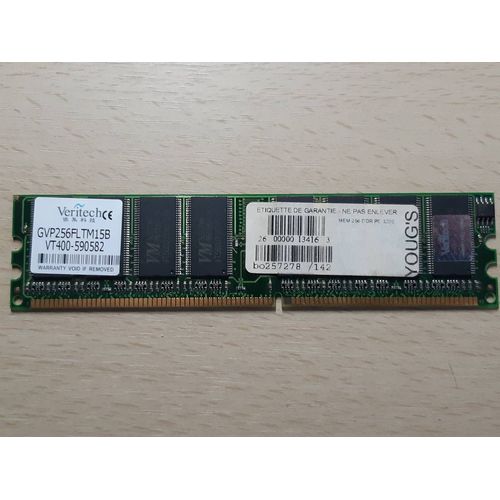 Veritech - Mem 256 Mo - DDR - PC 3200 - GVP256FLTM15B - VT400 - 590582