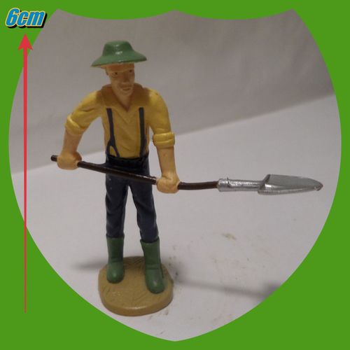 Figurine La Ferme - Paysan Avec Pelle - 6cm-Paysan