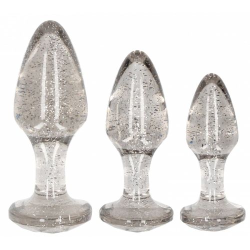 Plug En Verre Lot De 3 Plugs Glitter Argentés Ouch!