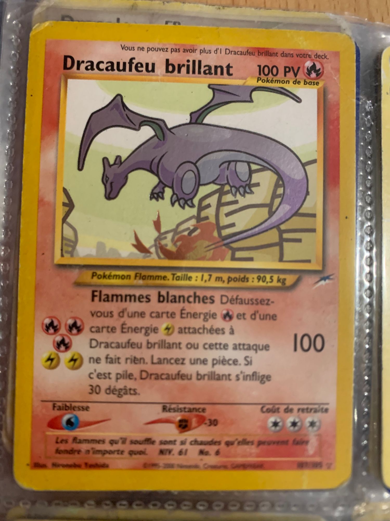 Carte pokemon dracaufeu brillant 107 105 française ultra rare