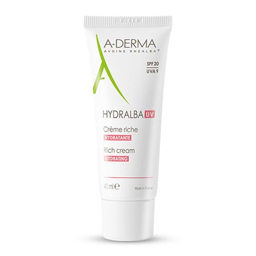 Hydralba Uv 20 Crème Riche 40ml - A-Derma - Crème Hydratante 