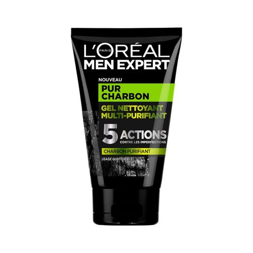 Men Expert Pur Charbon - L'oréal Paris - Gel Nettoyant Multi-Purifiant Visage Homme 