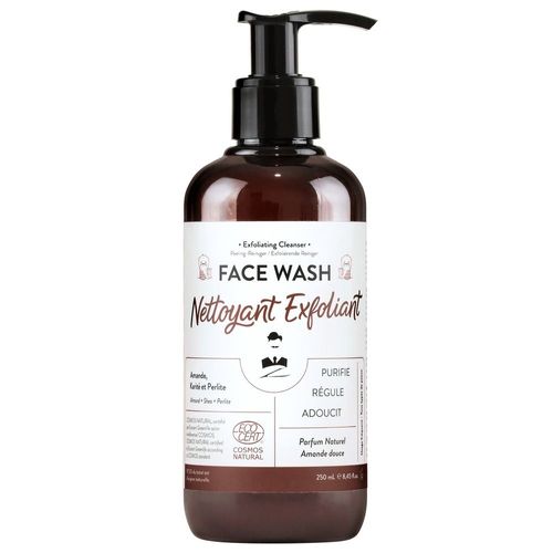 Face Wash Nettoyant Visage Naturel Pour Homme - Monsieur Barbier - Nettoyant Exfoliant Cosmos Nat Pour Hommes 