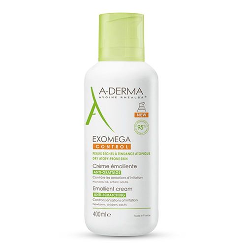 Exomega Control Crème Émolliente Pompe 400ml - A-Derma - Crème Émolliente 