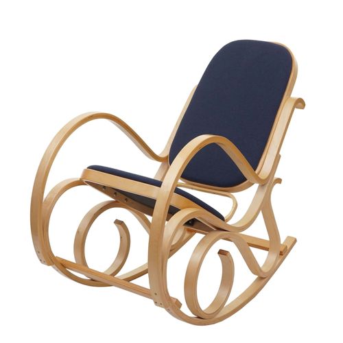 Fauteuil À Bascule M41, Fauteuil Tv, Bois Massif   Aspect Chêne, Tissu/Textile Gris Anthracite
