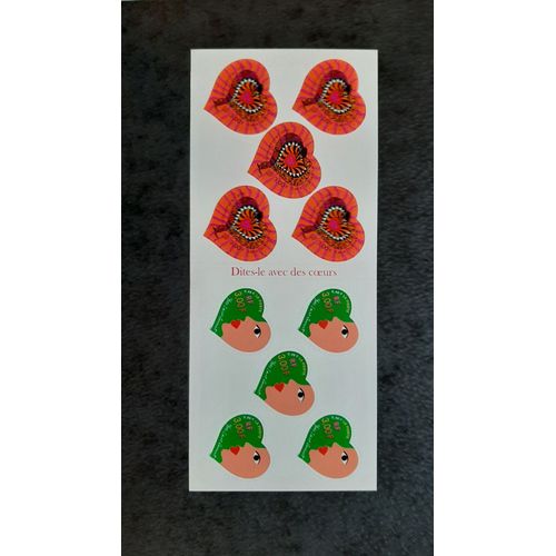 Carnet De10 Timbres "Coeurs D'yves Saint-Laurent " 2000
