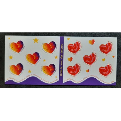 Carnet De10 Timbres "Coeurs Saint Valentin " 1999