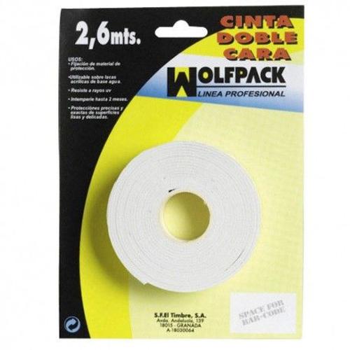 Ruban double face Wolfpack 2,6 m x 18 mm