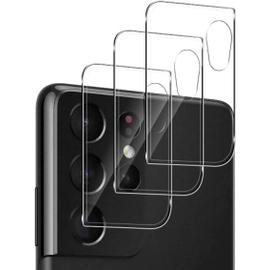 4 Pack 2pcs Protecteur d'écran pour Samsung Galaxy S21 Ultra 5G - 6,8  pouces Film TPU + 2pcs Verre Trempé Lentille de Caméra