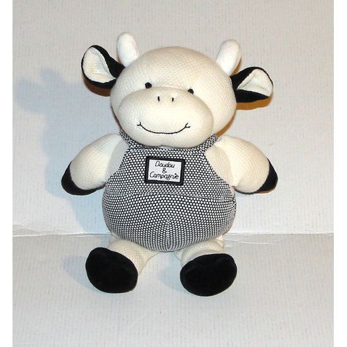 Doudou Vache Boule Nids D'abeille Doudou Et Compagnie Peluche Animal 25 Cm