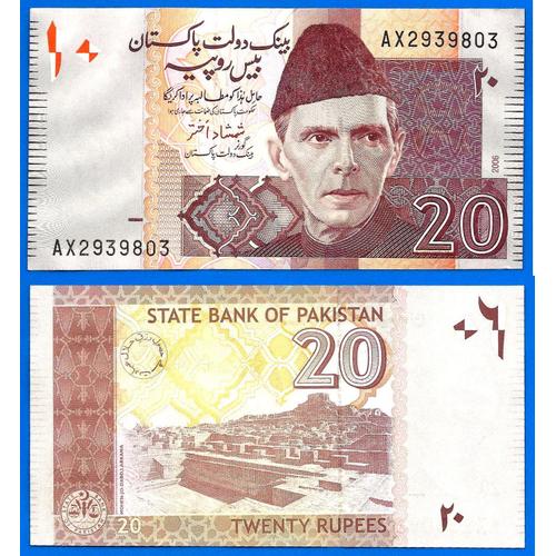 Pakistan 20 Roupies 2006 Neuf Rupees Roupie Rupee