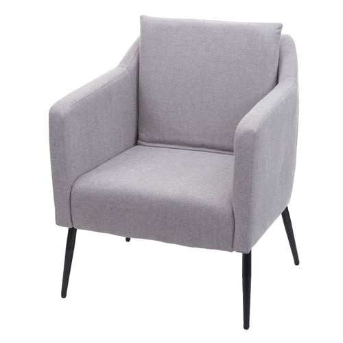 Fauteuil De Salon Hwc-H93a, Fauteuil Cocktail Fauteuil Relax Fauteuil   Tissu/Textile Gris Clair