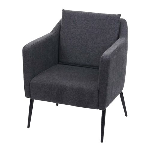 Fauteuil De Salon Hwc-H93a, Fauteuil Fauteuil Cocktail Fauteuil Relax   Tissu/Textile Gris Foncé