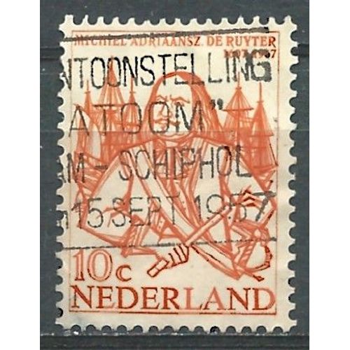 Timbre Pays Bas / Hollande. Michiel De Ruyter, Amiral Néerlandais. Oblitéré Le 15 Septembre 1957 N° 697