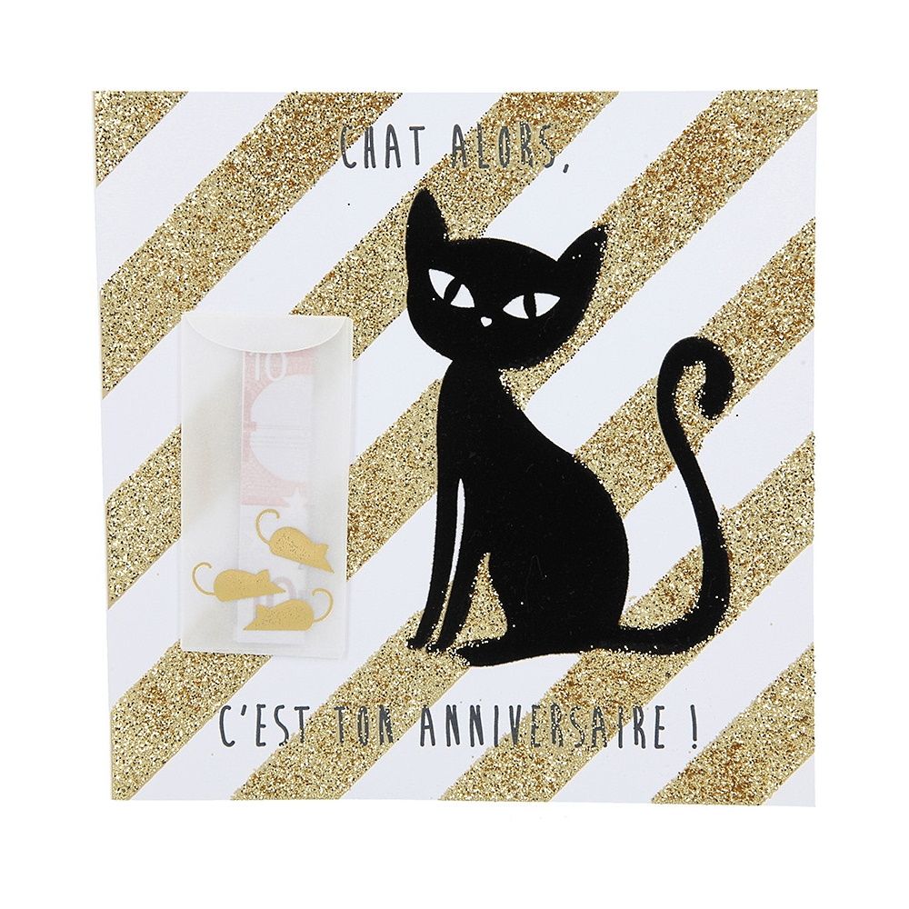 Carte De Voeux Glamour Anniversaire Chat Alors C Est Ton Anniversaire Rakuten