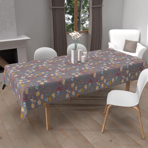 Nappe Imprimée Anti-Tâches Carrée 180x180 Cm Artemis, Par Soleil D'ocre