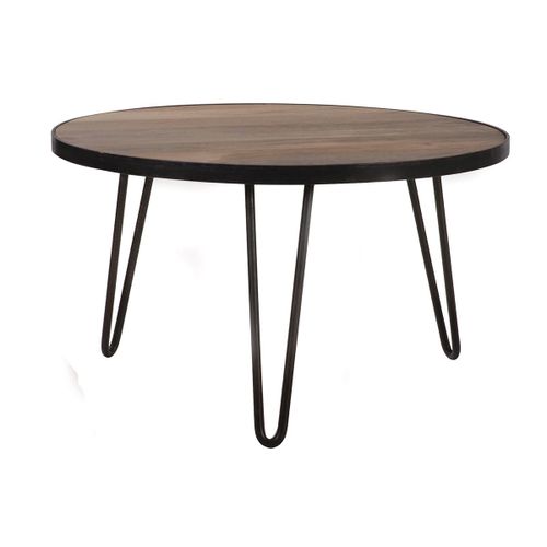 Table Basse Ronde En Manguier Massif L80 X H45 Cm Atelier