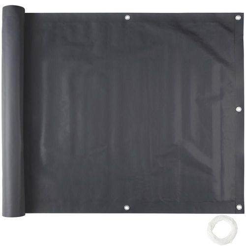 Brise Vue Brise Vent Film Anti Regards Clôture Paravent Pvc Pour Balcon Noir 90 Cm Helloshop26 2208238