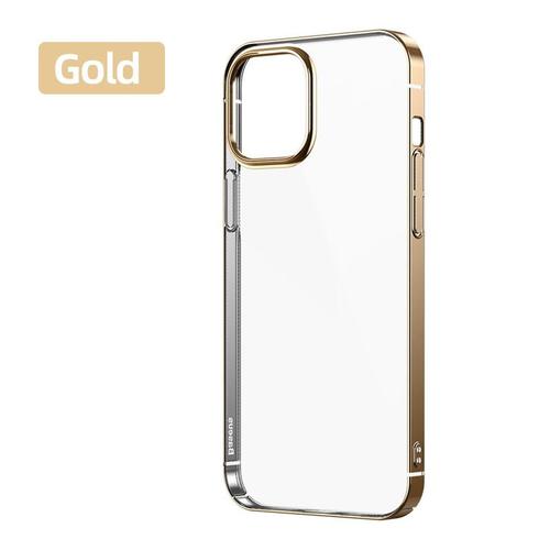 Coque Iphone 12 Coque Tpu Arrière Transparente -D'or