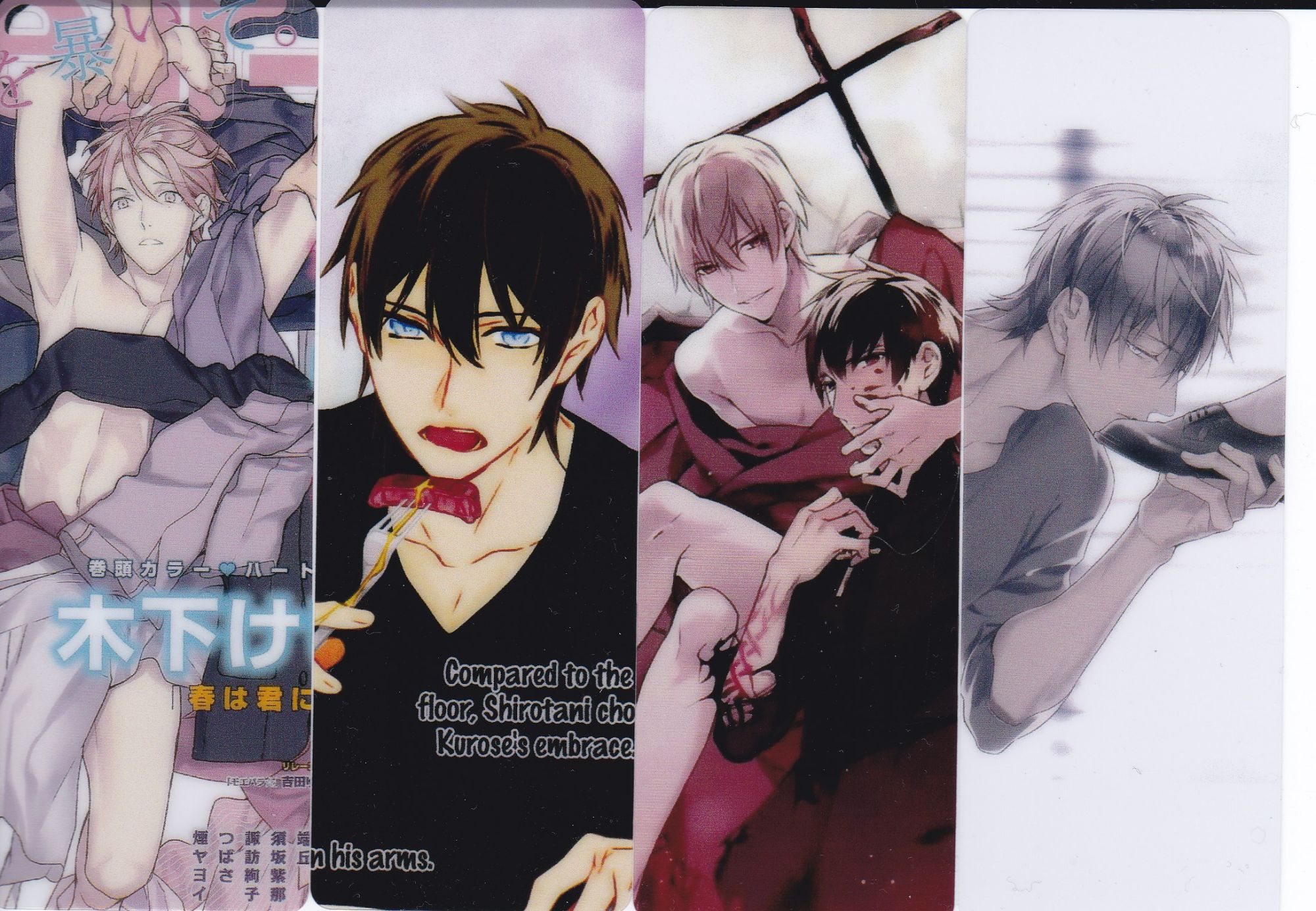 Lot De 4 Marque Pages Ten Count Tadaomi Shirotani Riku Kurose Rihito Takarai 10 Count Manga Anime Yaoi Rakuten