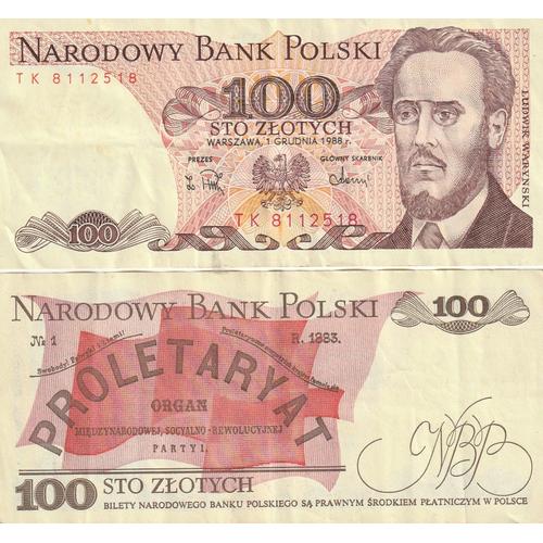 Billet De 100 Zlotys, Pologne, 1988