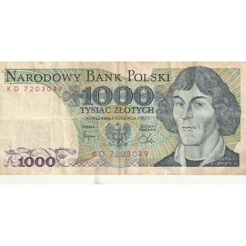 Billet De 1000 Zlotys, Pologne, 1982