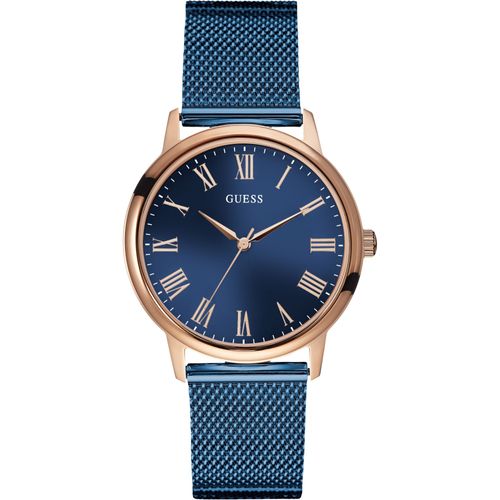 Guess Montre Bleu Analogique Hommes Wafer W0280g6