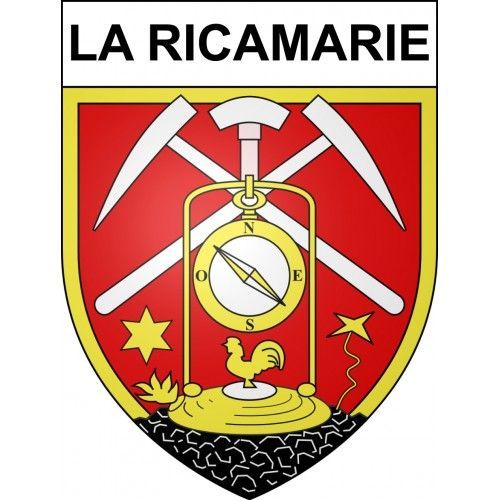 La Ricamarie 42 Ville Sticker Blason Écusson Autocollant Adhésif - Taille : 8 Cm