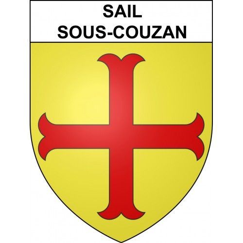 Sail-Sous-Couzan 42 Ville Sticker Blason Écusson Autocollant Adhésif - Taille : 8 Cm