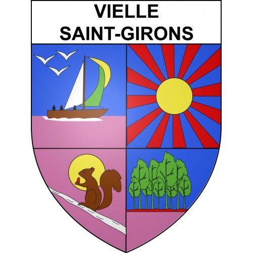 Vielle-Saint-Girons 40 ville sticker blason écusson autocollant adhésif -  Taille : 17 cm