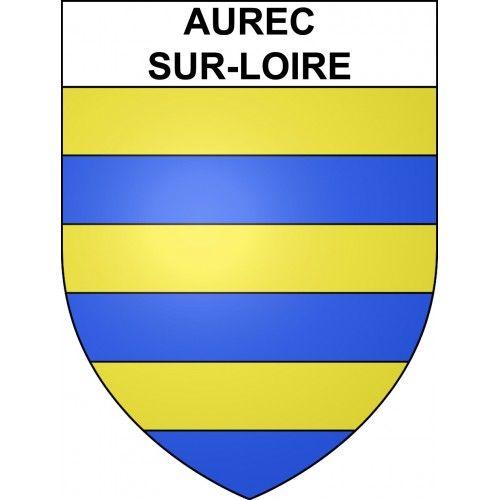 Aurec-Sur-Loire 43 Ville Sticker Blason Écusson Autocollant Adhésif - Taille : 12 Cm