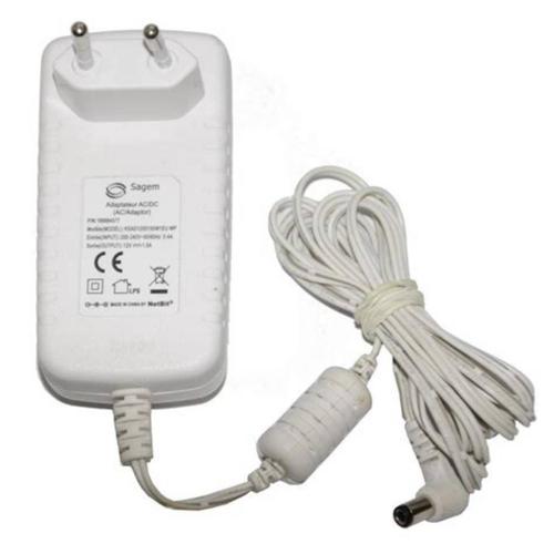 Chargeur complet adaptateur secteur transformateur KSAD1200150W1EU WE White blanc blanco 12V 1,5A 1500mA 18W pour décodeur et autres utilisations avec témoin vert de charge fonctionnement