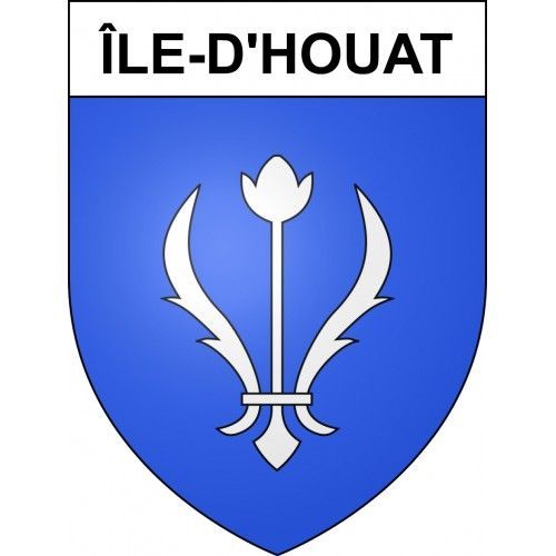 Île-D'houat 56 Ville Sticker Blason Écusson Autocollant Adhésif - Taille : 12 Cm