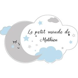 Nuage Prénom Enfant Personnalisable Autocollant Adhésif Sticker Logo 2399 - Taille : 40 Cm