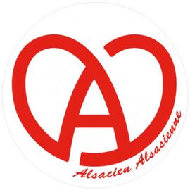 Alsace Alsacien Alsasienne Blanc Et Rouge Autocollant Adhésif Sticker Logo 277 - Taille : 12 Cm