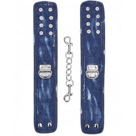 Menottes Pour Chevilles En Denim Bleu